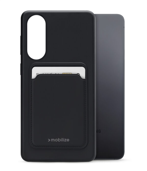 Mobilize Rubber Gelly Card Case Samsung Galaxy S25 Edge 5G Matt Black