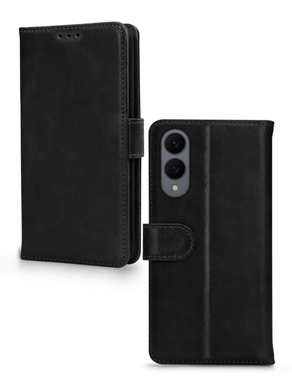 Mobilize Leather Wallet Samsung Galaxy S25 Edge 5G Black - Afbeelding 2