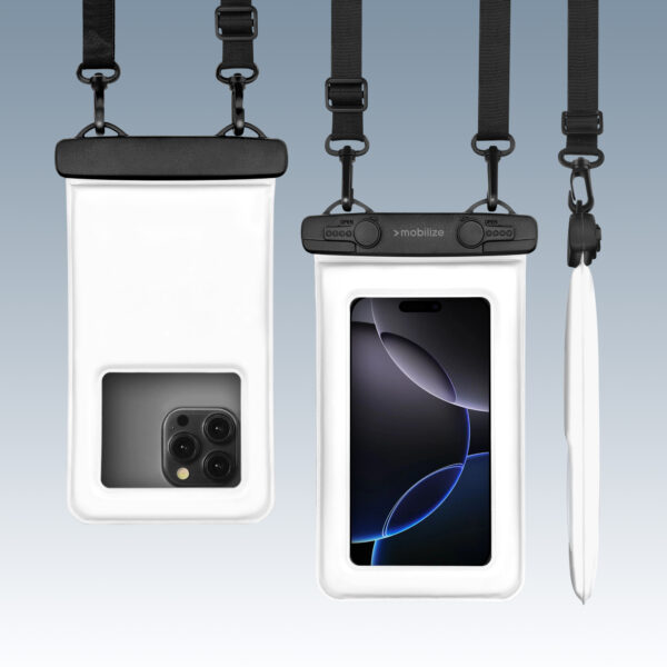 Mobilize Universal Waterproof Floating Bag Incl. Lanyard White - Afbeelding 2