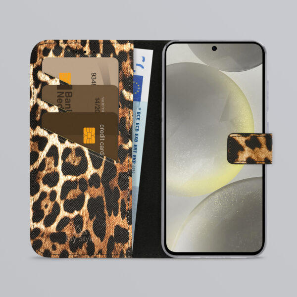 My Style Flex Wallet For Samsung Galaxy S24 5G/S25 5G Wild Leopard - Afbeelding 2