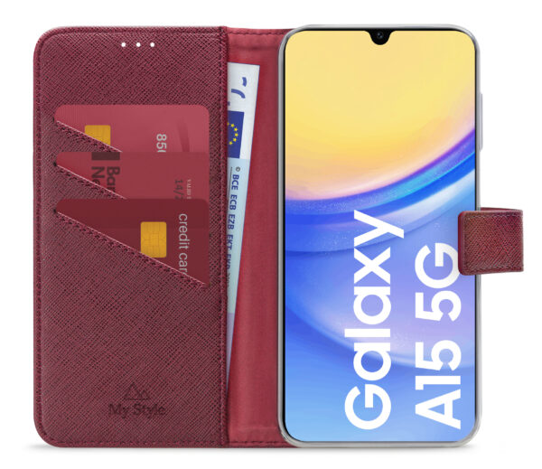My Style Flex Wallet For Samsung Galaxy A15 4G/5G Bordeaux - Afbeelding 3