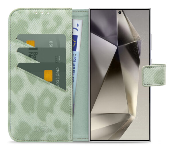 My Style Flex Wallet For Samsung Galaxy S24 Ultra 5G Green Leopard - Afbeelding 3