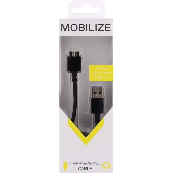 Mobilize Cable Usb To Micro Usb 3.0 1M. Black - Afbeelding 2