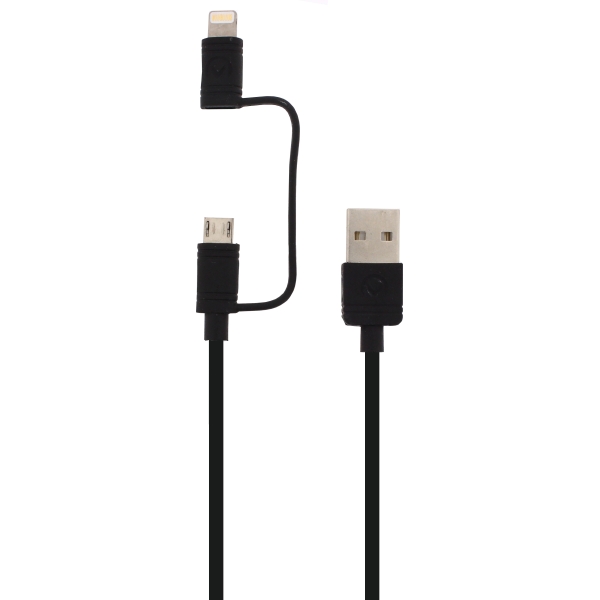 Mobilize 2In1 Cable Usb To Apple Mfi Lightning Or Micro Usb 1.5M. Black - Afbeelding 2