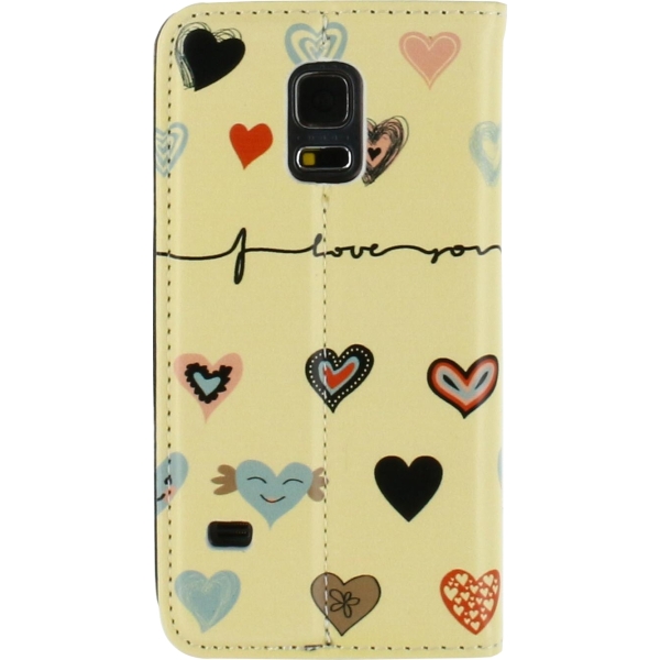 Mobilize Premium Magnet Book Case Samsung Galaxy S5 Mini I Love You - Afbeelding 2