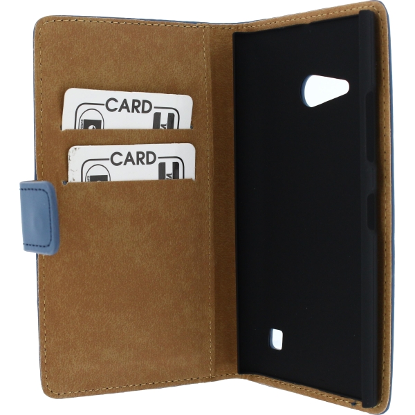 Mobilize Slim Wallet Book Case Nokia Lumia 735 Dark Blue - Afbeelding 3