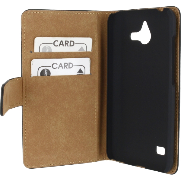 Mobilize Slim Wallet Book Case Huawei Ascend Y550 Black - Afbeelding 3