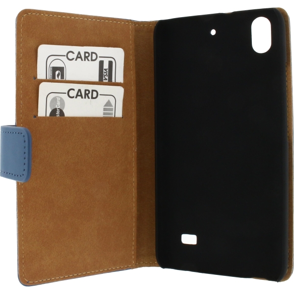 Mobilize Slim Wallet Book Case Huawei Ascend G620S Blue - Afbeelding 3