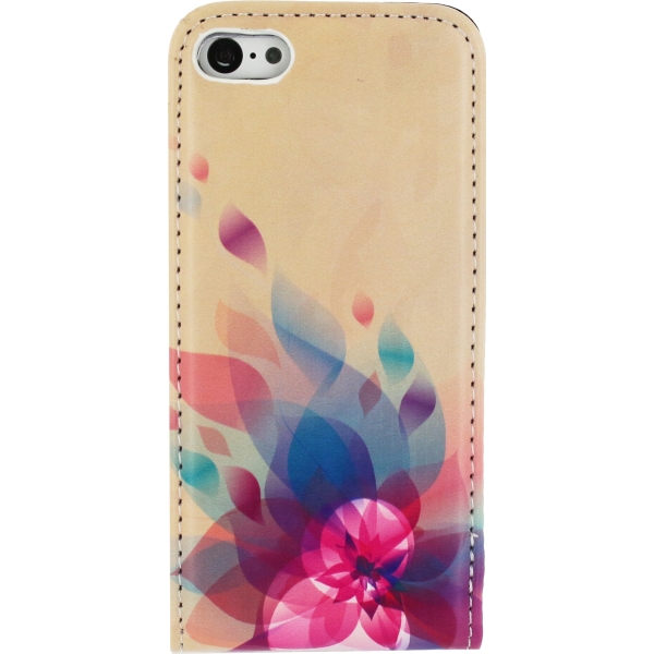 Mobilize Premium Magnet Flip Case Apple Iphone 5C Fire Flower - Afbeelding 2