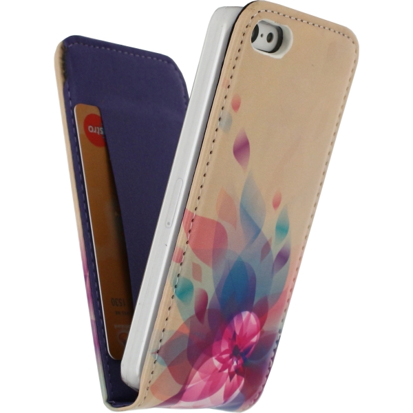 Mobilize Premium Magnet Flip Case Apple Iphone 5C Fire Flower - Afbeelding 3