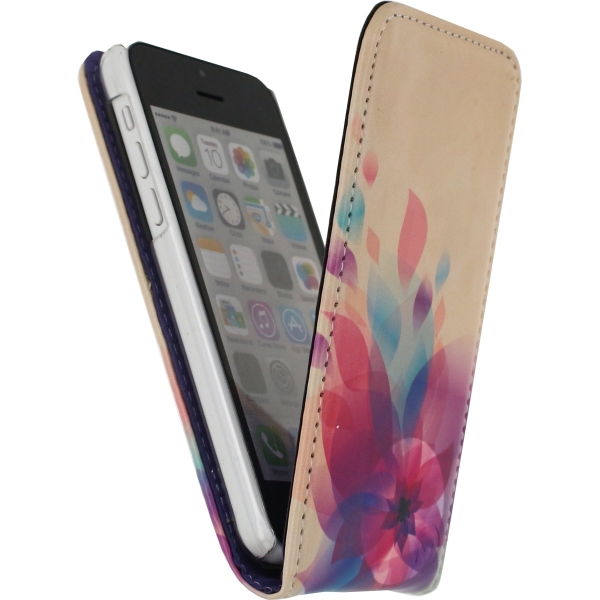 Mobilize Premium Magnet Flip Case Apple Iphone 5C Fire Flower - Afbeelding 4