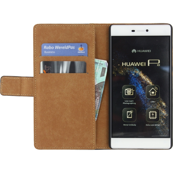Mobilize Classic Wallet Book Case Huawei P8 Black - Afbeelding 3
