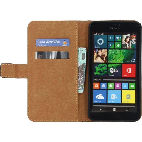 Mobilize Classic Wallet Book Case Microsoft Lumia 640 Xl Black - Afbeelding 3