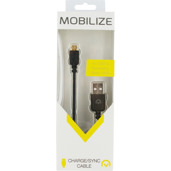 Mobilize Cable Usb To Micro Usb 1M. 12W Black - Afbeelding 2