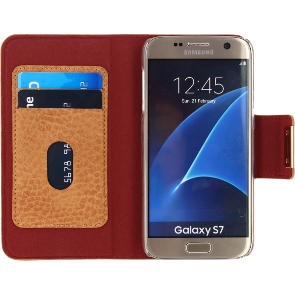 Mobilize Detachable Wallet Book Case Samsung Galaxy S7 Terracotta With Copper Closing - Afbeelding 4