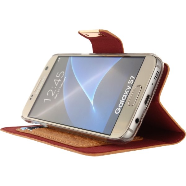 Mobilize Detachable Wallet Book Case Samsung Galaxy S7 Terracotta With Copper Closing - Afbeelding 6