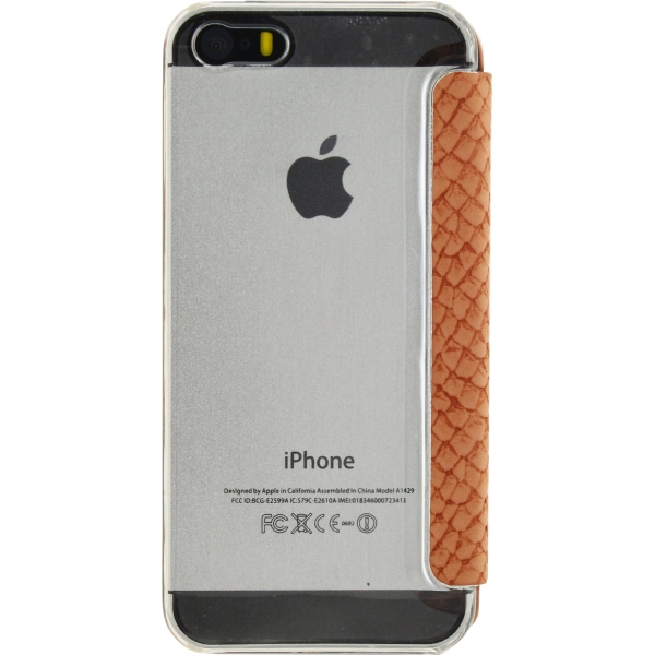Mobilize Slim Gelly Booklet Apple Iphone 5/5S/Se Soft Snake Apricot - Afbeelding 3