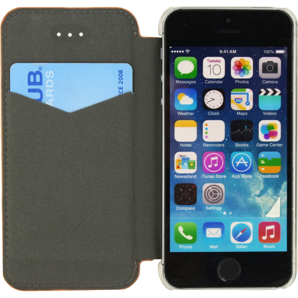 Mobilize Slim Gelly Booklet Apple Iphone 5/5S/Se Soft Snake Apricot - Afbeelding 4