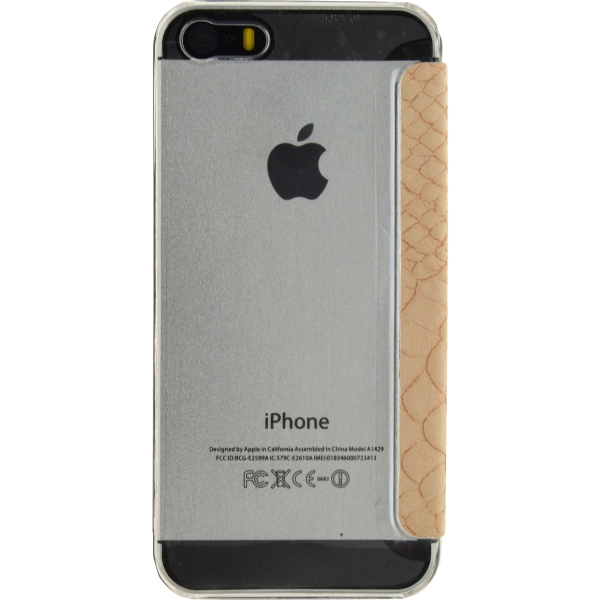 Mobilize Slim Gelly Booklet Apple Iphone 5/5S/Se Soft Snake Creamy Rose - Afbeelding 3