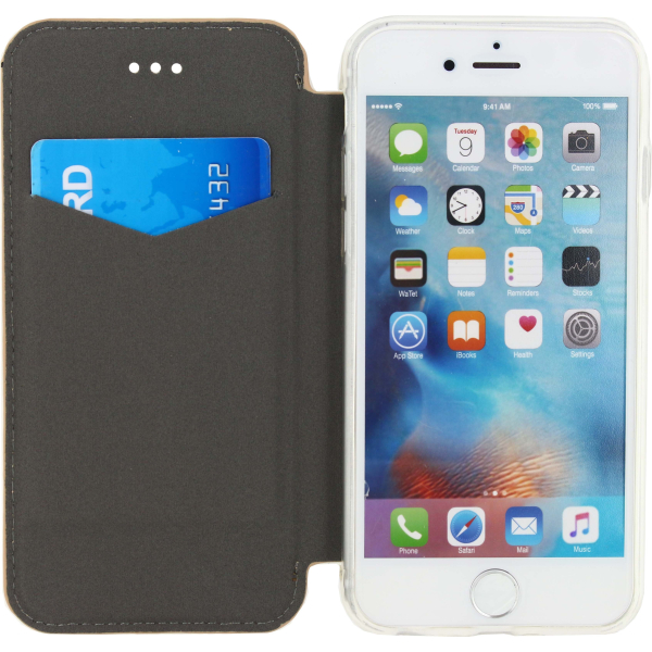 Mobilize Slim Gelly Booklet Apple Iphone 6/6S Soft Snake Creamy Rose - Afbeelding 4