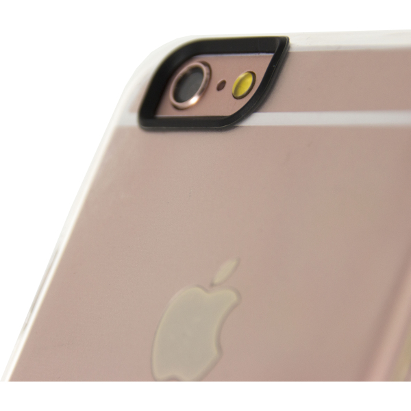 Mobilize Deluxe Gelly Case Apple Iphone 6/6S Clear Rose Gold Button - Afbeelding 3