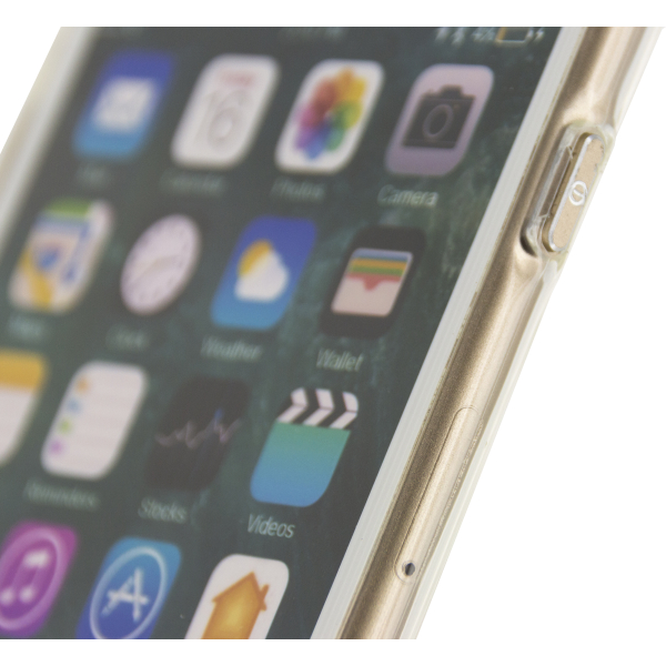 Mobilize Deluxe Gelly Case Apple Iphone 7/8/Se (2020/2022) Clear Gold Button - Afbeelding 4