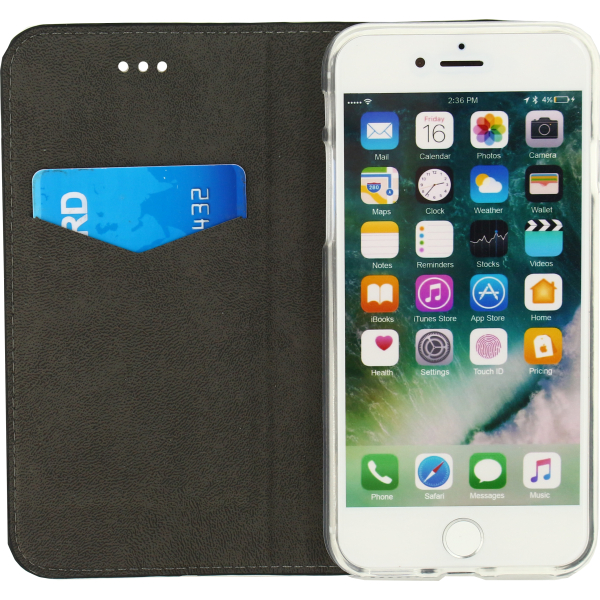 Mobilize Premium Gelly Book Case Apple Iphone 6/6S/7/8/Se (2020/2022) Black - Afbeelding 3