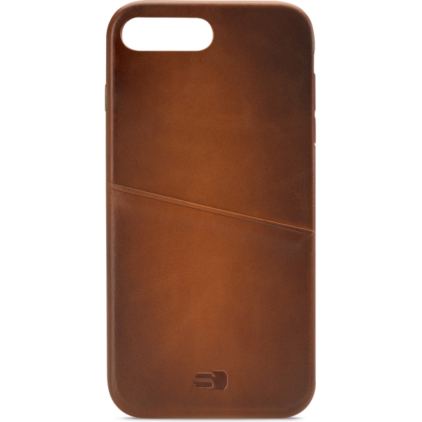 Senza Desire Leather Cover With Card Slot Apple Iphone 7 Plus/8 Plus Burned Cognac