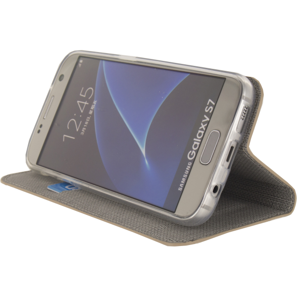 Mobilize Premium Gelly Book Case Samsung Galaxy S7 Alligator Peanut Brown - Afbeelding 4