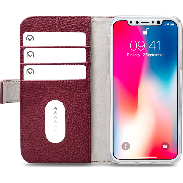 Mobilize Elite Gelly Wallet Book Case Apple Iphone X/Xs Burgundy - Afbeelding 3