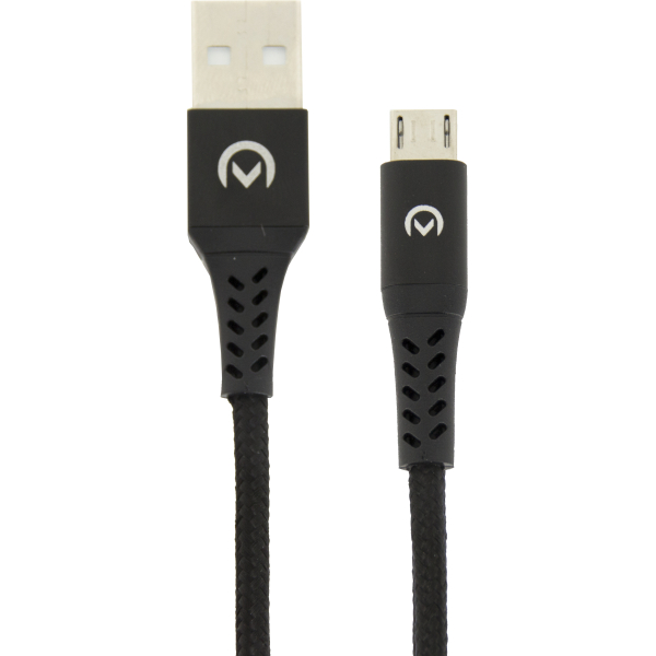 Mobilize Strong Nylon Cable Usb To Micro Usb 1M. 12W Black - Afbeelding 4