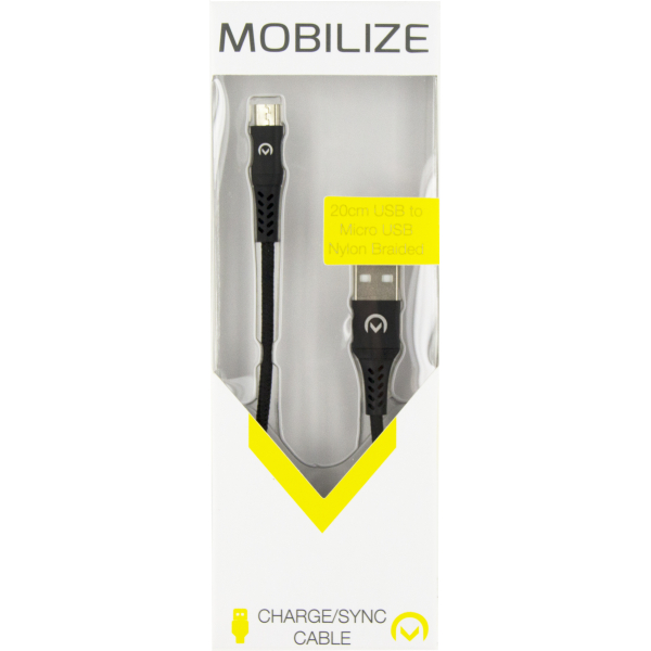 Mobilize Strong Nylon Cable Usb To Micro Usb 1M. 12W Black - Afbeelding 6