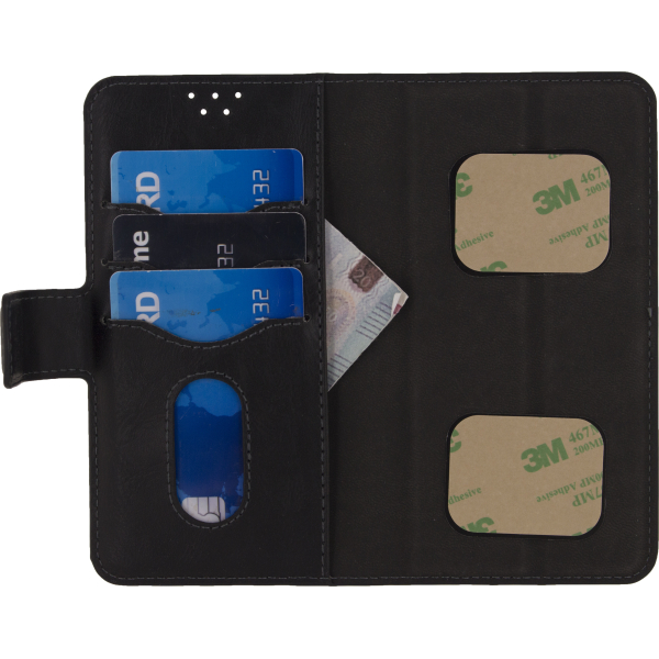 Mobilize Premium 2In1 Wallet Case Universal Medium Black - Afbeelding 3