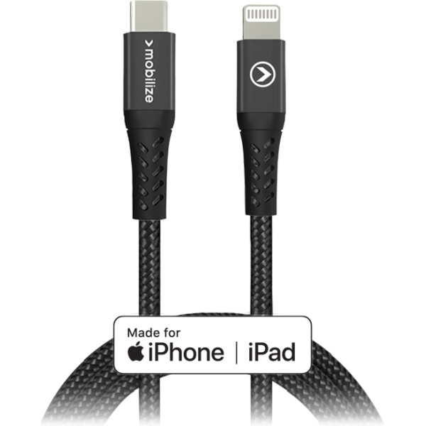 Mobilize Strong Nylon Cable Usb-C To Mfi Lightning 1M. 60W Black
