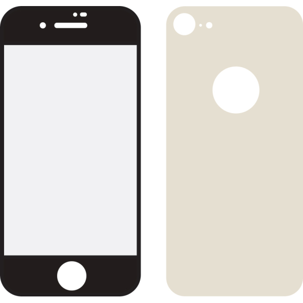 Mobilize Edge-To-Edge Glass Screen Protector Apple Iphone 8 Front And Back Pack Gold Full Glue
