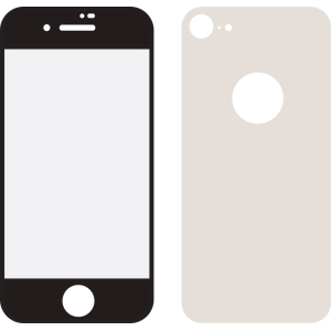 Mobilize Edge-To-Edge Glass Screen Protector Apple Iphone 8 Front And Back Pack Silver Full Glue