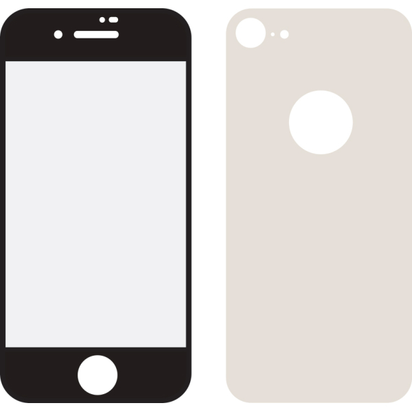 Mobilize Edge-To-Edge Glass Screen Protector Apple Iphone 8 Front And Back Pack Silver Full Glue