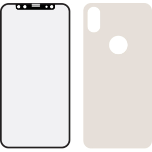 Mobilize Edge-To-Edge Glass Screen Protector Apple Iphone X/Xs Front And Back Pack Silver Full Glue