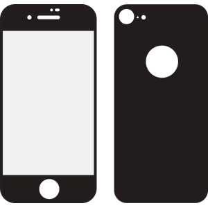Mobilize Edge-To-Edge Glass Screen Protector Apple Iphone 8 Front And Back Pack Black Full Glue