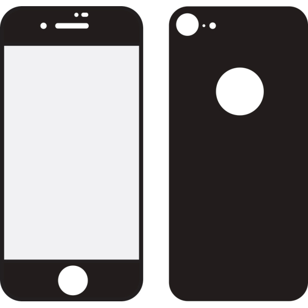 Mobilize Edge-To-Edge Glass Screen Protector Apple Iphone 8 Front And Back Pack Black Full Glue