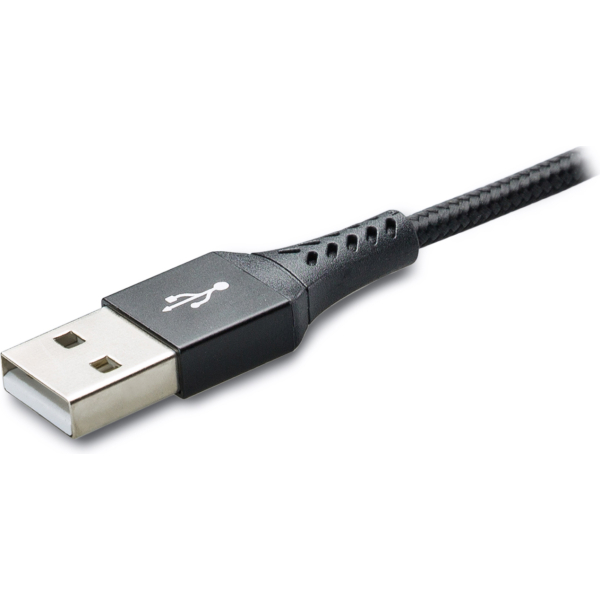 Mobilize Strong Nylon Cable 3In1 Usb To Micro Usb, Usb-C, Apple Mfi Lightning 1.5M Black - Afbeelding 2