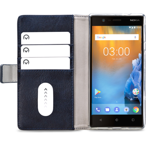 Mobilize Elite Gelly Wallet Book Case Nokia 3 Blue - Afbeelding 3