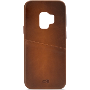 Senza Desire Leather Cover With Card Slot Samsung Galaxy S9 Burned Cognac