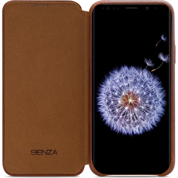 Senza Desire Skinny Leather Wallet Samsung Galaxy S9 Burned Cognac - Afbeelding 3