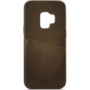 Senza Desire Leather Cover With Card Slot Samsung Galaxy S9 Burned Olive