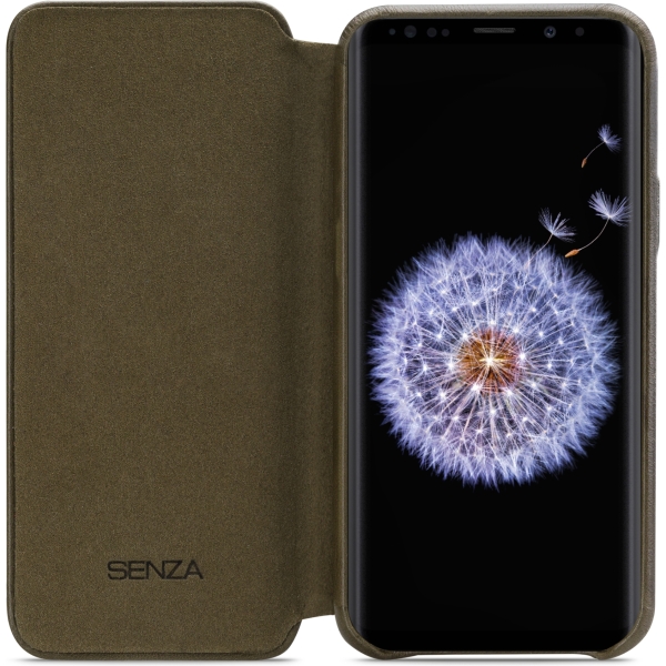 Senza Desire Skinny Leather Wallet Samsung Galaxy S9 Burned Olive - Afbeelding 3
