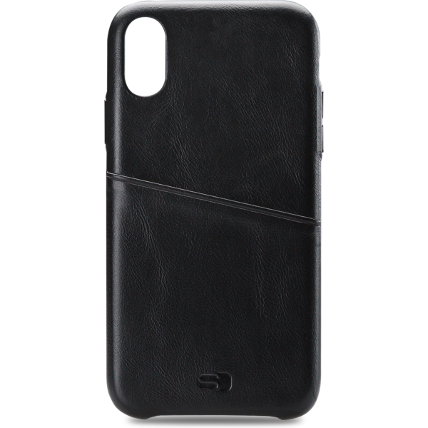 Senza Pure Leather Cover With Card Slot Apple Iphone Xr Deep Black