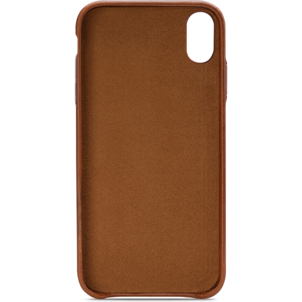 Senza Desire Leather Cover With Card Slot Apple Iphone Xs Max Burned Cognac - Afbeelding 2