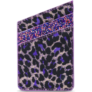 My Style Universal Sticky Card Pocket Purple Leopard