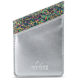 My Style Universal Sticky Card Pocket Silver Glam